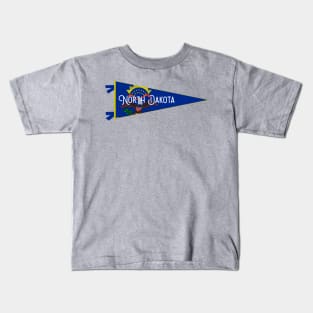 North Dakota Flag Pennant Kids T-Shirt